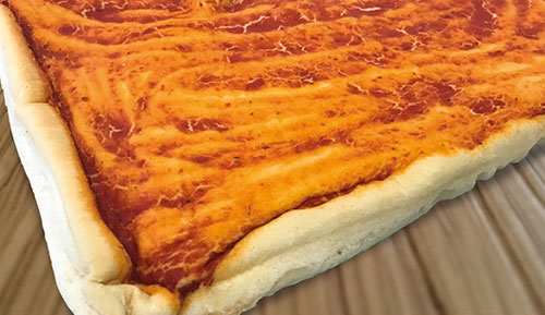 basi pizza in teglia con pomodoro